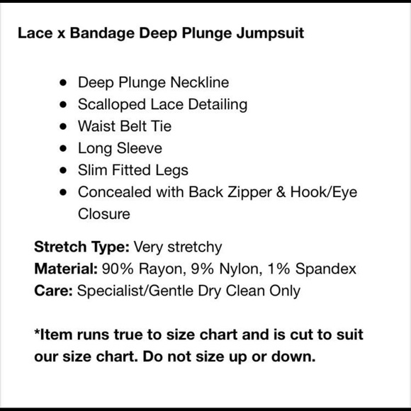 LVST Lace Bandage Jumpsuit Medium - Picture 2 of 2